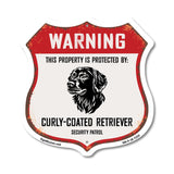Warning This Property is Protected by Curly Coated Retriever