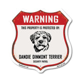 Warning This Property is Protected by Dandie Dinmont Terrier