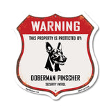 Warning This Property is Protected by Doberman Pinscher