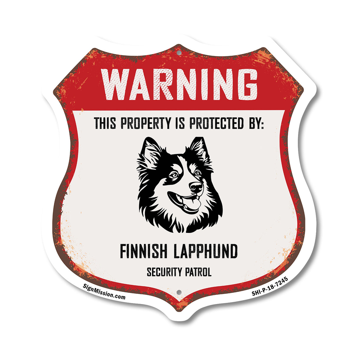 Warning This Property is Protected by Finnish Lapphund