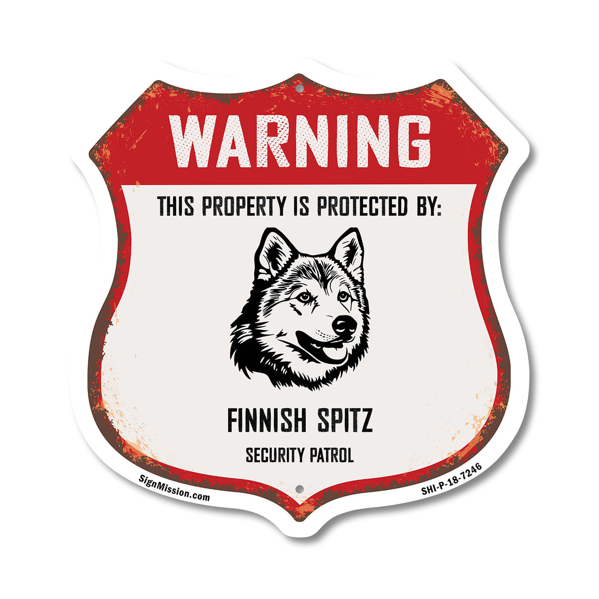 Warning This Property is Protected by Finnish Spitz