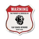 Warning This Property is Protected by Flat-Coated Retriever