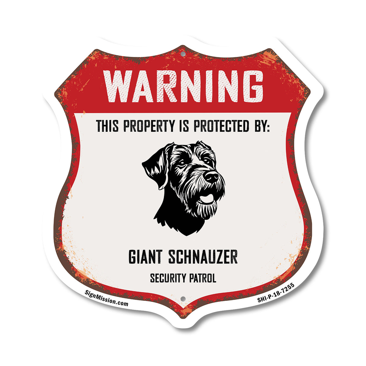 Warning This Property is Protected by Giant Schnauzer