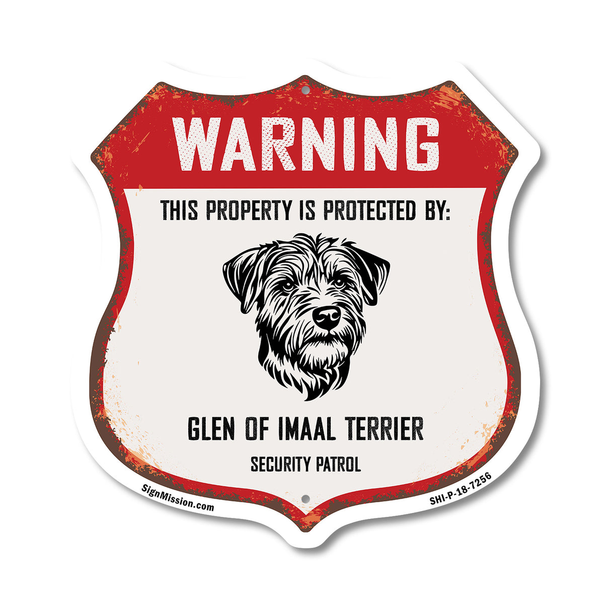 Warning This Property is Protected by Glen Of Imaal Terrier