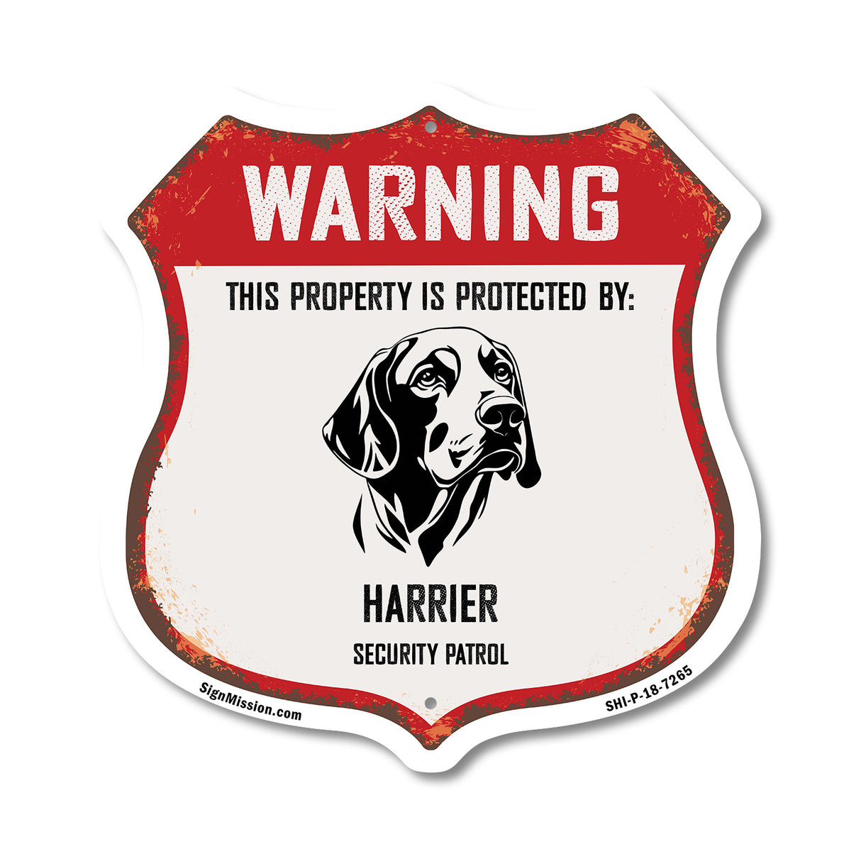 Warning This Property is Protected by Harrier