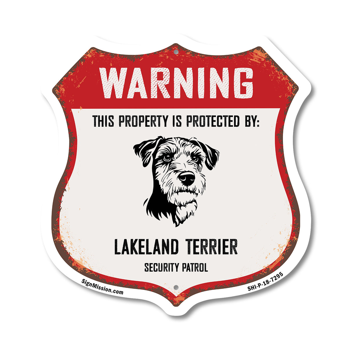 Warning This Property is Protected by Lakeland Terrier