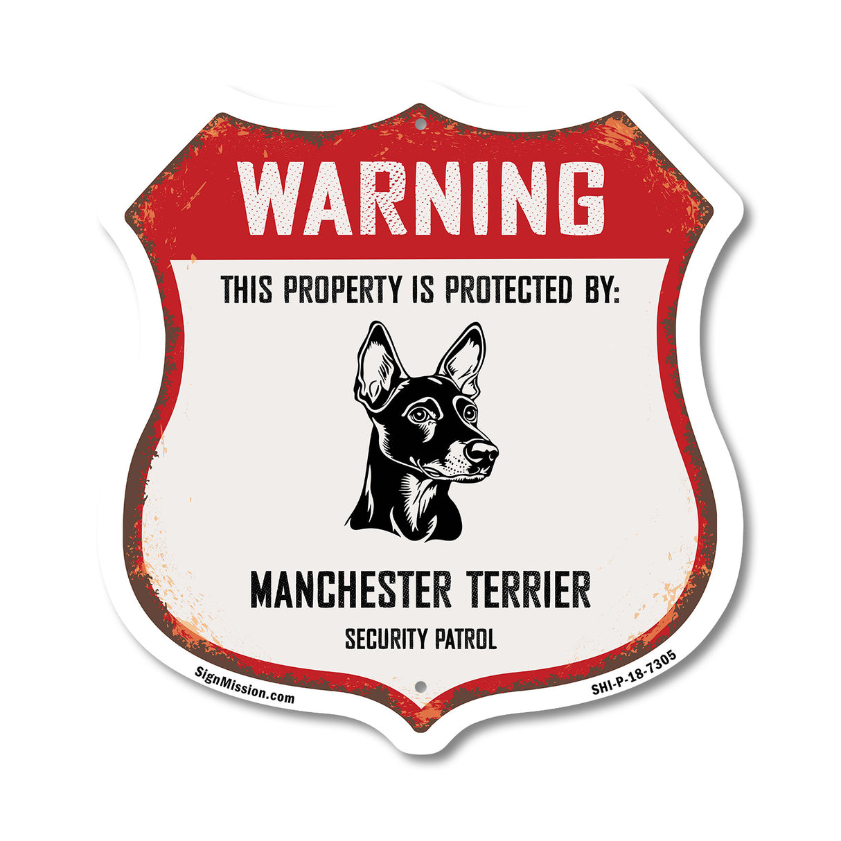 Warning This Property is Protected by Manchester Terrier