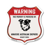Warning This Property is Protected by Miniature Australian Shepherd