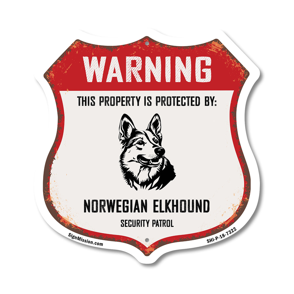 Warning This Property is Protected by Norwegian Elkhound