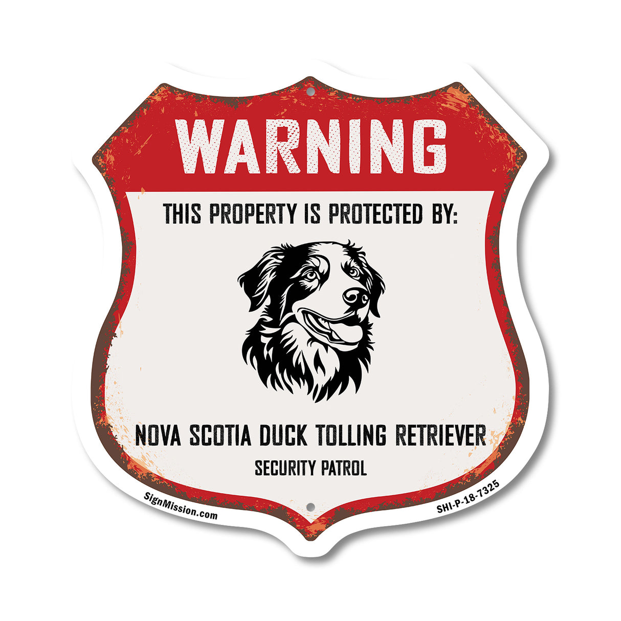 Warning This Property is Protected by Nova Scotia Duck Tolling Retriever
