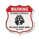 Warning This Property is Protected by Petit Basset Griffon Venden