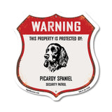 Warning This Property is Protected by Picardy Spaniel