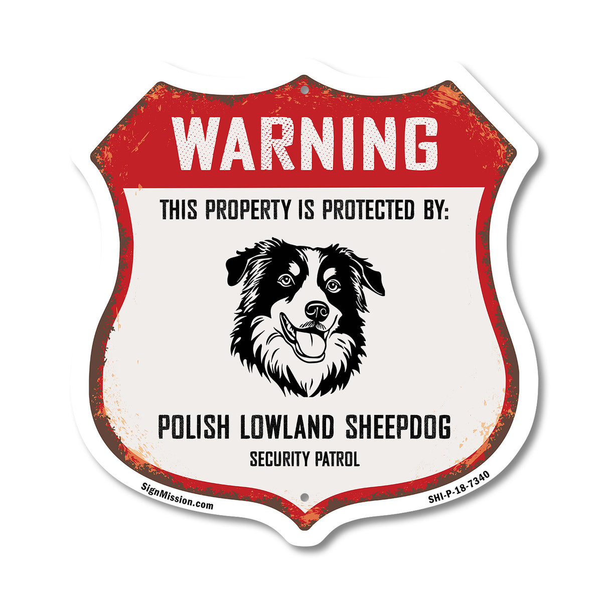 Warning This Property is Protected by Polish Lowland Sheepdog