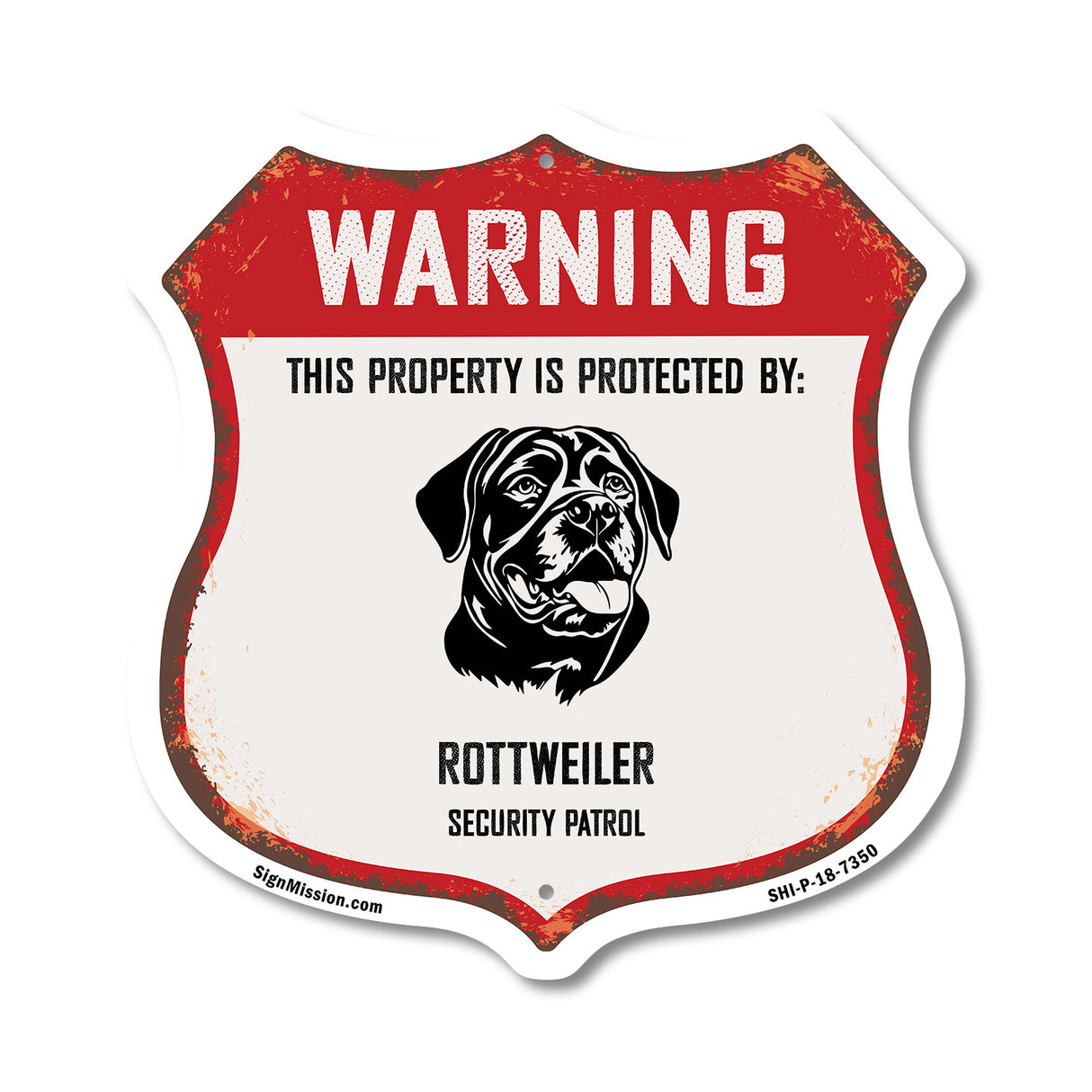 Warning This Property is Protected by Rottweiler