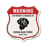 Warning This Property is Protected by Russian Black Terrier