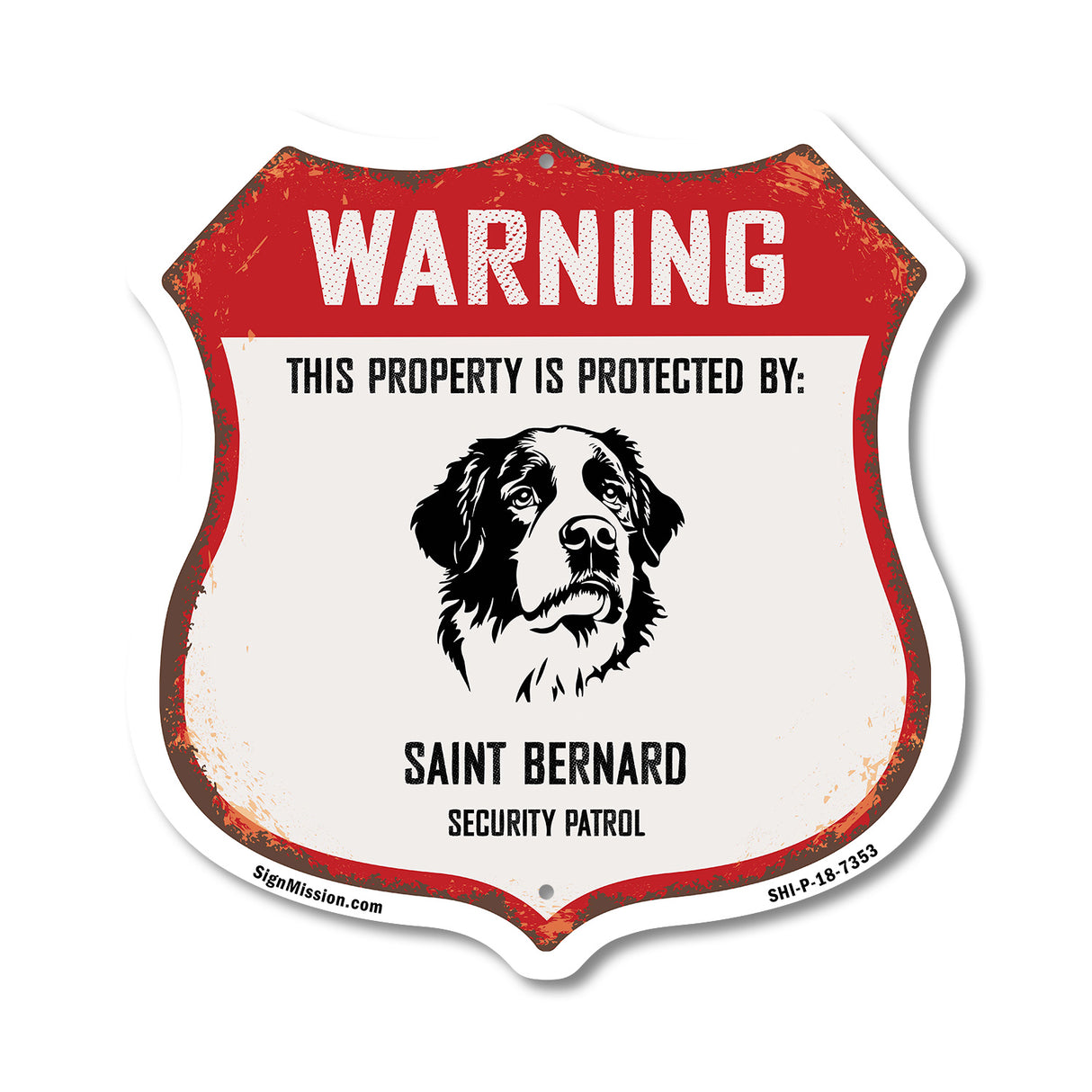 Warning This Property is Protected by Saint Bernard