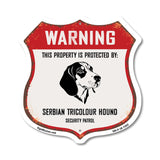 Warning This Property is Protected by Serbian Tricolour Hound
