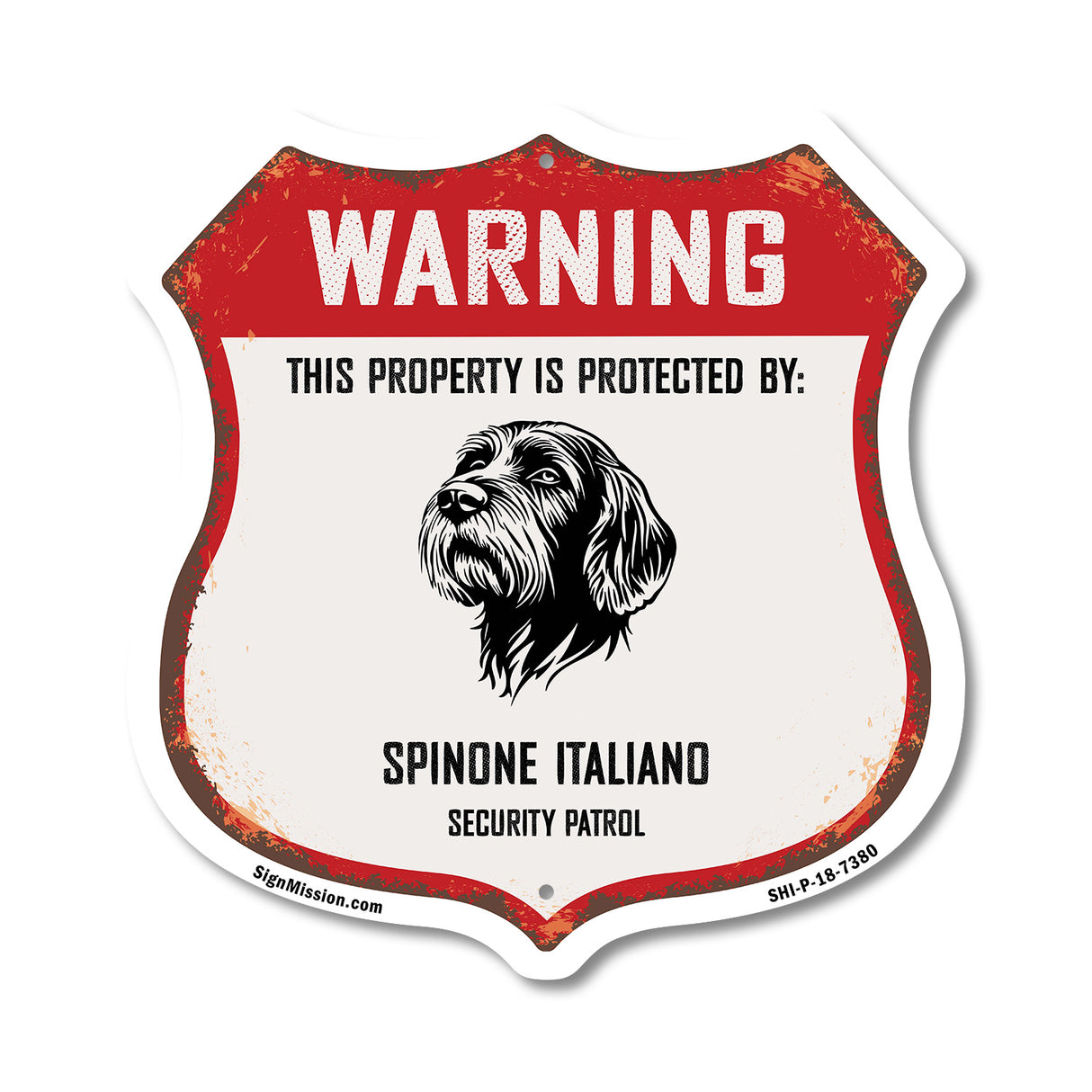 Warning This Property is Protected by Spinone Italiano