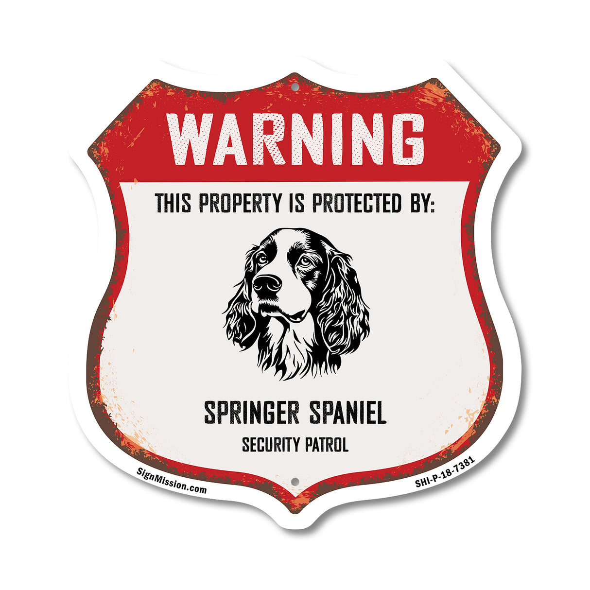 Warning This Property is Protected by Springer Spaniel