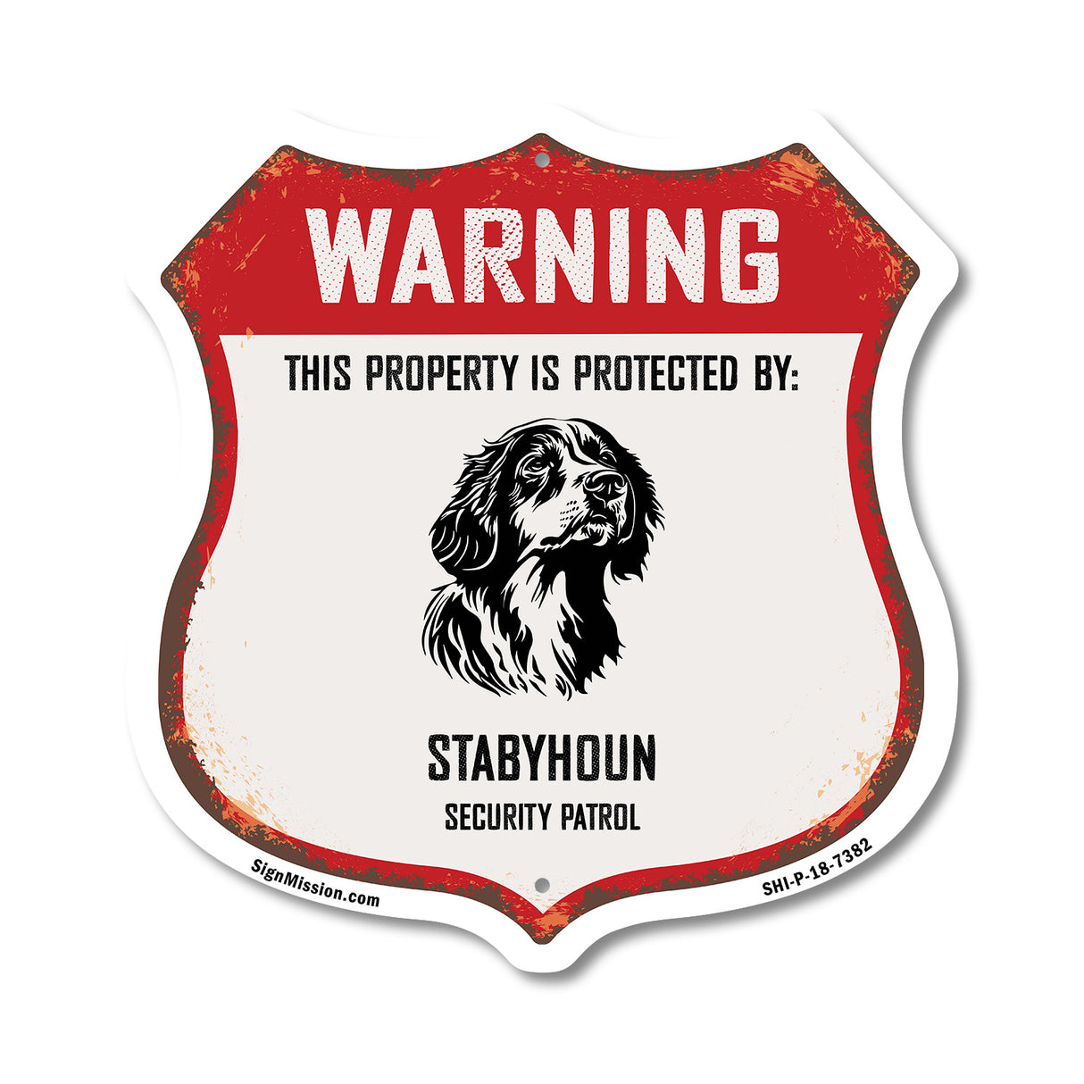 Warning This Property is Protected by Stabyhoun