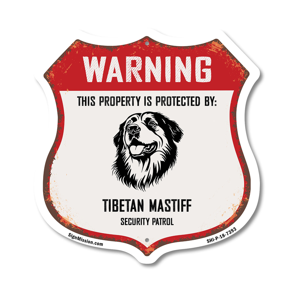Warning This Property is Protected by Tibetan Mastiff