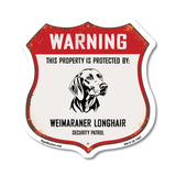 Warning This Property is Protected by Weimaraner Longhair