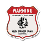 Warning This Property is Protected by Welsh Springer Spaniel