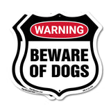 Dog Warning Shield Sign Beware Of Dogs