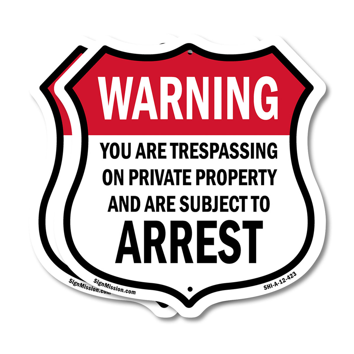 No Trespassing Warning You Are Trespassing On Private Property And Are Subject To Arrest