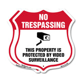 No Trespassing Shield Sign This Property Is Protected By Video Surveillance