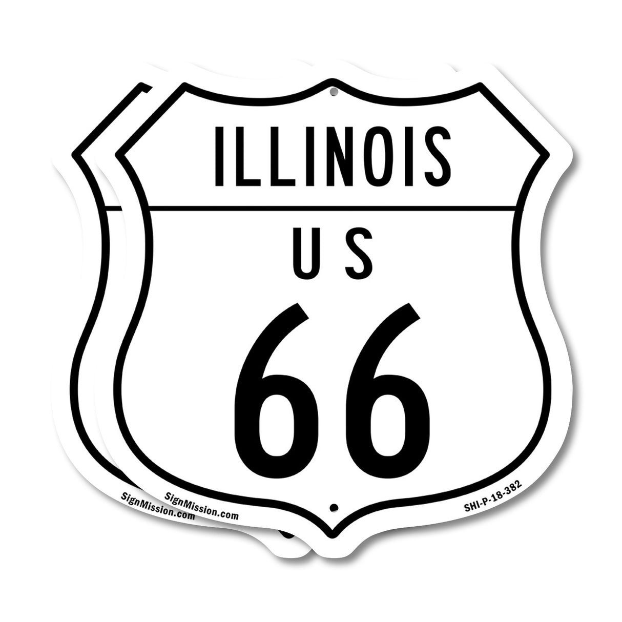Illinois Route Marker Shield Sign Us 66