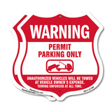 No Parking Without Permit Warning Permit Parking Only Unauthorized Vehicles Will Be Towed At Vehicle Owners Expense