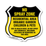 No Spray Shield Sign No Spray Zone Residential Area Organic Garden Children And Pets