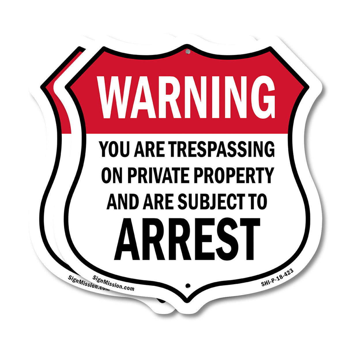 No Trespassing Warning You Are Trespassing On Private Property And Are Subject To Arrest