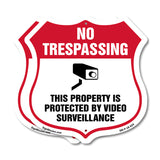 No Trespassing Shield Sign This Property Is Protected By Video Surveillance