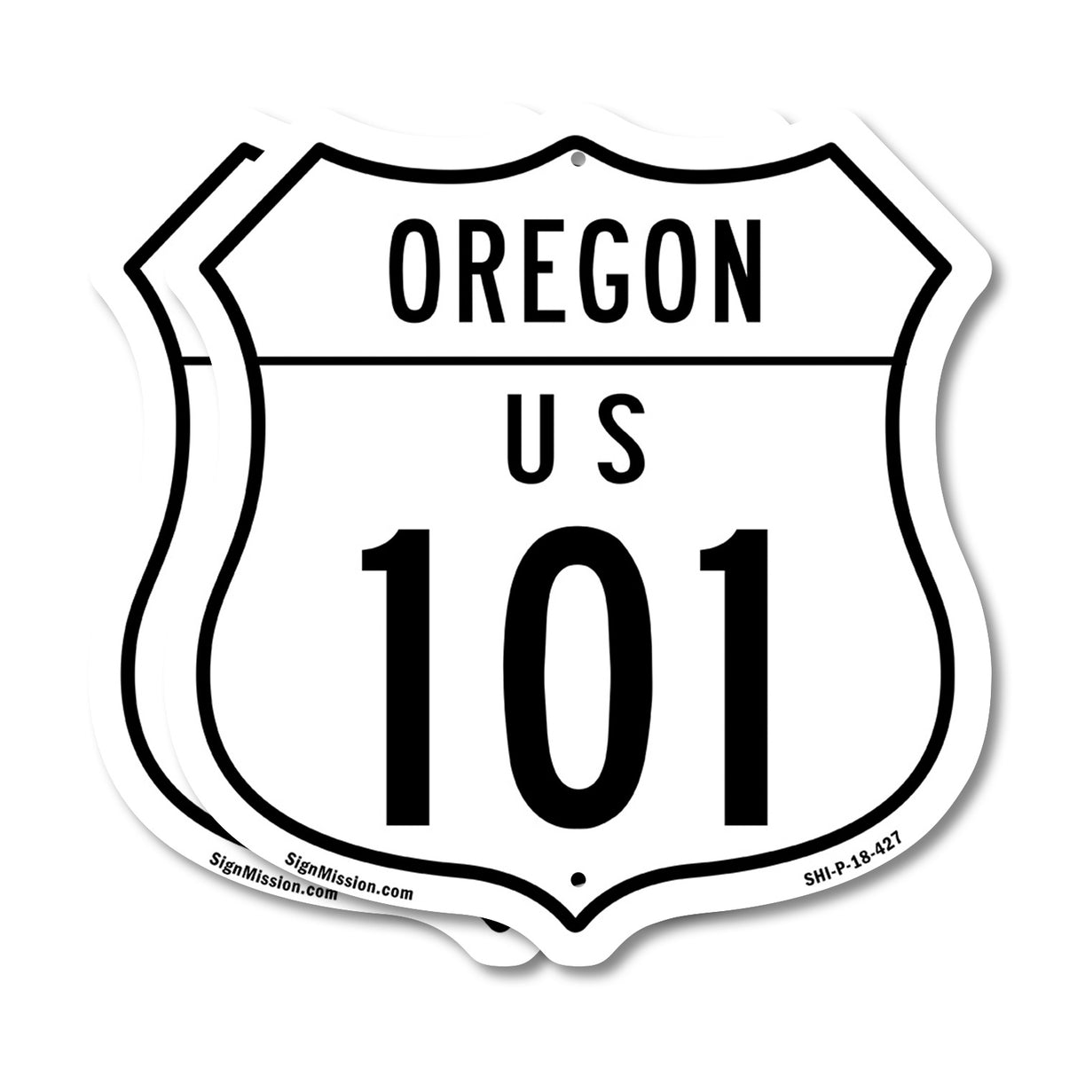 Oregon Route Marker Shield Sign Us 101
