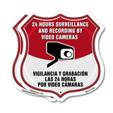 Bilingual 24 Hour Surveillance 24 Hour Surveillance And Recording By Video Cameras Vigilancia Y Grabacion (English / Spanish)