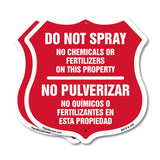 Bilingual No Spray Do Not Spray No Chemicals Or Fertilizers On This Property No Pulverizar (English / Spanish)