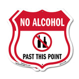 No Alcohol Shield Sign No Alcohol Past This Point