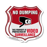 No Dumping Shield Sign This Property Is Protected By Video Surveillance