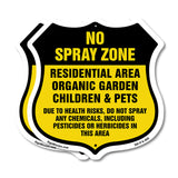 No Spray Shield Sign No Spray Zone Residential Area Organic Garden Children And Pets