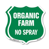 No Spray Shield Sign Organic Farm
