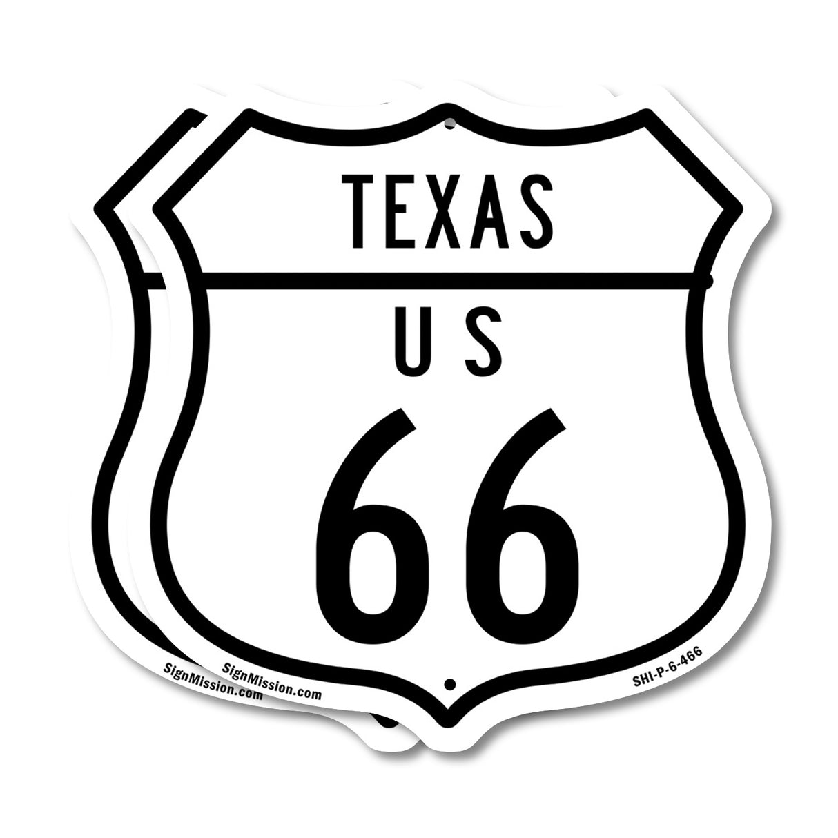 Texas Route Marker Shield Sign Us 66