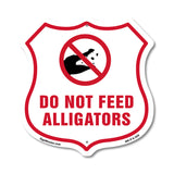 Alligator Warning Shield Sign Do Not Feed Alligators