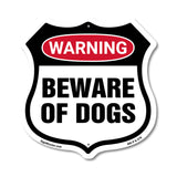 Dog Warning Shield Sign Beware Of Dogs