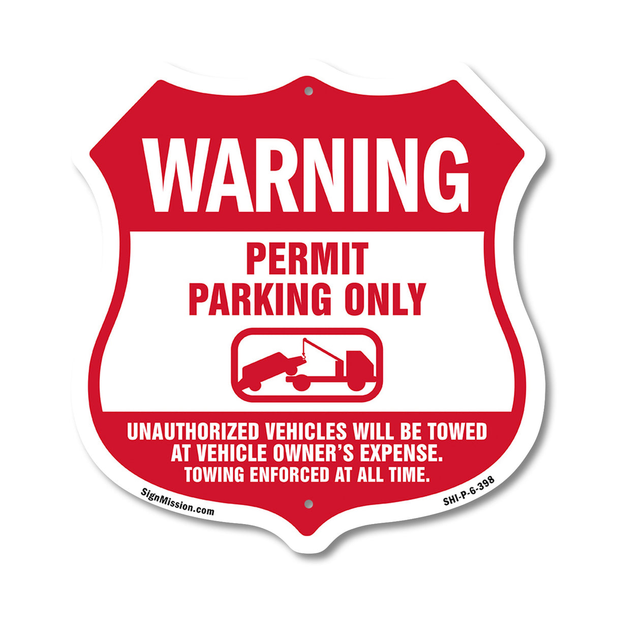 No Parking Without Permit Warning Permit Parking Only Unauthorized Vehicles Will Be Towed At Vehicle Owners Expense