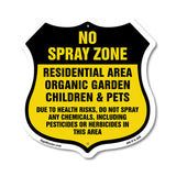No Spray Shield Sign No Spray Zone Residential Area Organic Garden Children And Pets