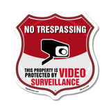 No Trespassing Shield Sign This Property Is Protected By Video Surveillance