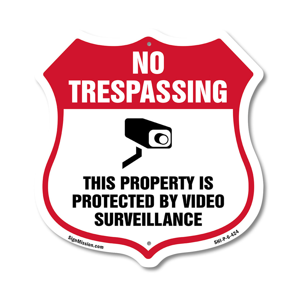 No Trespassing Shield Sign This Property Is Protected By Video Surveillance