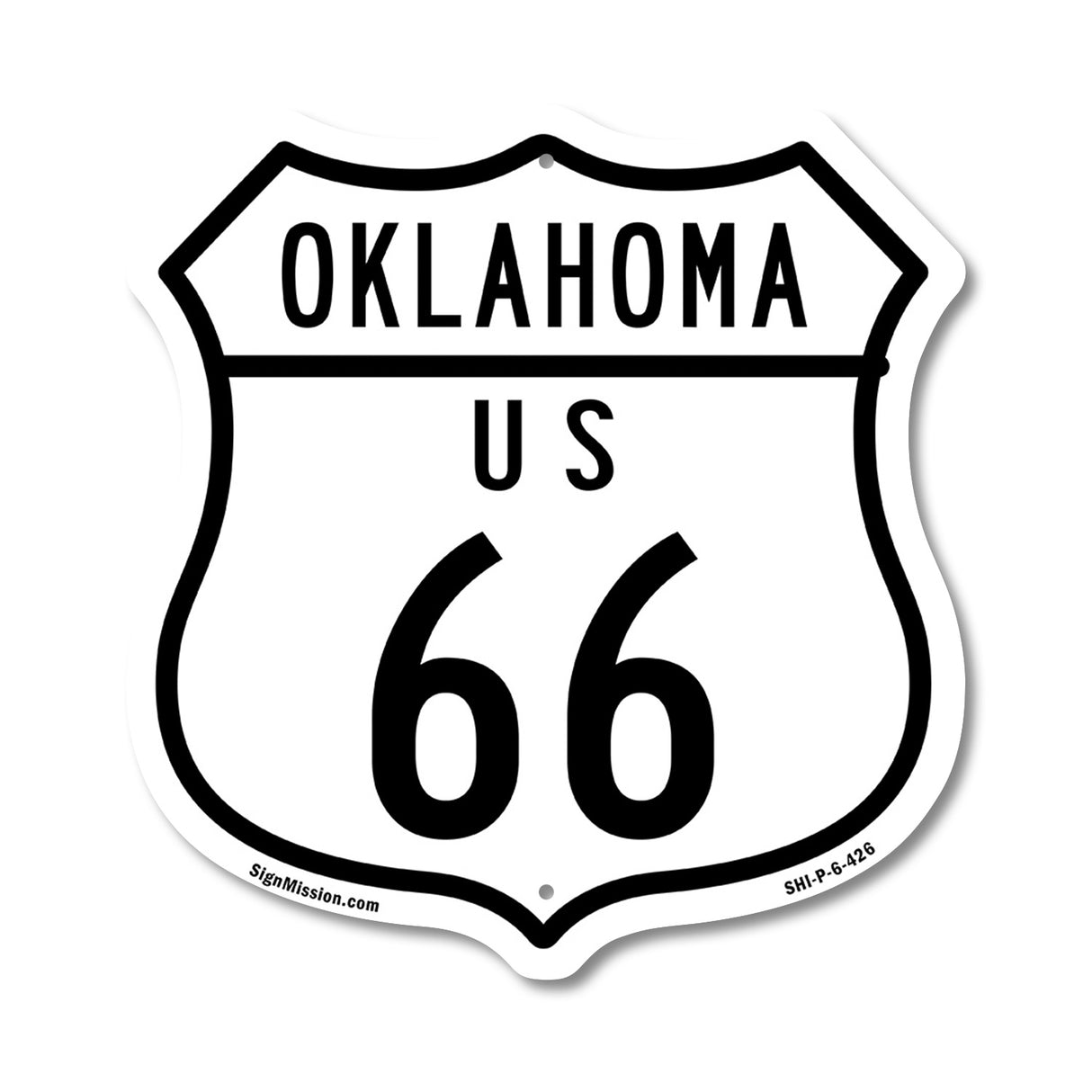 Oklahoma Route Marker Shield Sign Us 66